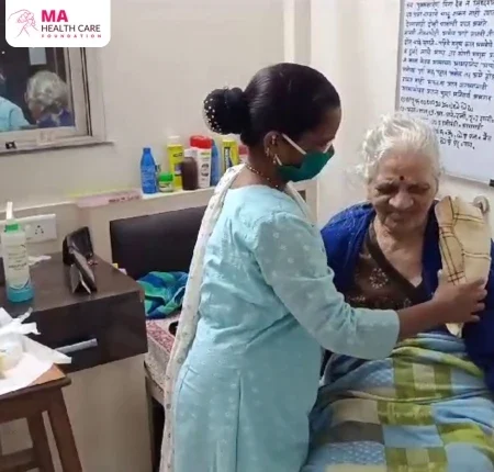 Healthcare professional providing supportive care to a patient